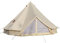 TentHome Campingzelt Wasserdicht Tipi Zelt Familienzelt Pyramidenzelt Baumwolle Indianerzelt mit Ofenloch, Bodenwanne Glockenzelt Bell Tent Rundzelt Gruppenzelt Stehhöhe, beige 4M/13Fuß