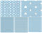 babrause® Stoffpaket Baumwollstoff 5x(50x150cm) Öko Tex zertifiziert - Patchworkstoffe (hellblau)