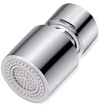 Aireador Grifo Cocina, Hangrui 360° Giratorio Atomizador Grifo, Ajustable 2 modos, Adaptador grifo cocina, Aireador de Grifo, Difusor Grifo Cocina -FM22(con 5 Adaptadores de Boquilla)