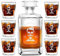Maverton Decanter per Whisky in vetro - incisione personalizzata - Caraffa in vetro da 700 ml + 6 Set bicchieri whisky - idea regalo per l’uomo - zio