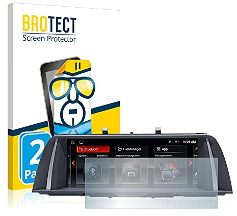 BROTECT Schutzfolie für BMW 5 F10 2014 Professional 10,2 | 2 Stück Transparenter Displayschutz Made in Germany Klare Displayschutz-Folie Clear Einfache Montage Case-Friendly