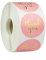 LOOGI Danke Aufkleber, 500Stk Dankeschön Etiketten Thank You Sticker für Deko Verpackung (Rosa, 2,5cm)