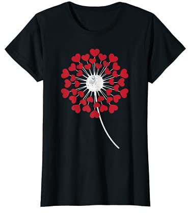 Donna Tarassaco con cuori Maglietta