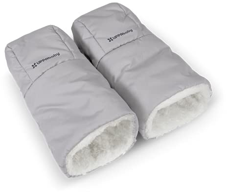 UPPAbaby CozyHandmuff - Easily Attaches to Stroller Handlebars - Ultra-Plush, Weather-Proof Hand Protection - Stella (Grey Mélange)