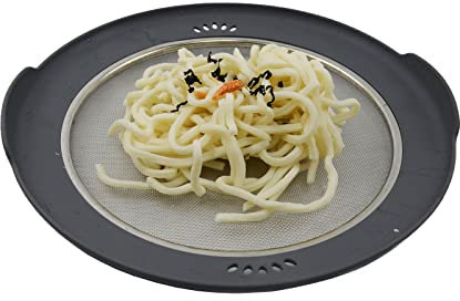 SAMMART Stainless Steel Colander Strainer Plates, Self-draining Fruit/Cold Noodles Dishes (1, 29cm)