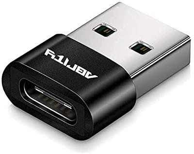 New USB-C Female to USB Male Adapter 1-Pack,Type C Charger Plug Power Converter for Apple iWatch 7,AirPods,iPhone 11 12 13 14 Pro Max,iPad Mini 6 Air 4 5,Samsung Galaxy FE S20 S21 S22 S23 Plus Ultra