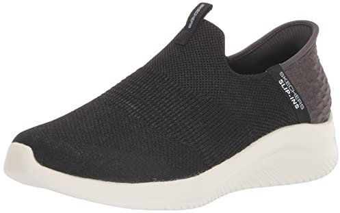 Skechers Women's Ultra Flex 3.0 Smooth Step Sneaker, Black, 8 UK Wide