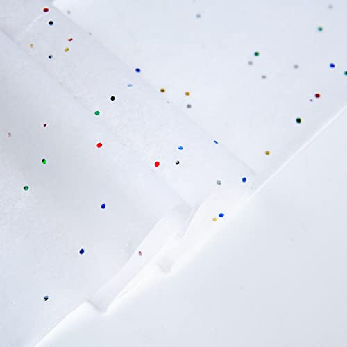 ASTARON Glitzer Seidenpapier Weiß zum Einwickeln 50x66cm, Glitzerpapier Seidenpapierblätter für Blumenstrauß, Geschenkpapier Geburtstag Geschenkverpackung Bastelzubehör 10 Blatt