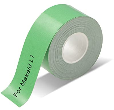 Qutie Gewidmet Etiketten Selbstklebend - 15mm Wasserdicht Anpassen Klebeetiketten - Kompatibel Mit PRT Qutie/Makeid L1 - Drucken Sie Barcode, Name, Datum, Preis usw - Grün