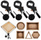 Feekoon Strap Clamps for Woodworking, Quick Release Band Clamps with 4 Corner Claws, Thick and Sturdy Belt Clamps, Adjustable Picture Frame Clamp Tool (3 Packs)