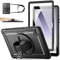 SEYMAC stock Case for Samsung Galaxy Tab A9 Plus/ A9+ Case 11 inch 2023, Frosting-Anti-Slip, Shockproof Cover with Screen Protector, 360° Rotating Hand Strap/Stand & Shoulder Strap, Black