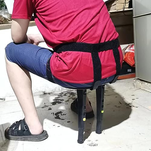 Miuxe Wearable Chair Unsichtbare Sitze, Exoskelett-Schwebesitz, Faltbarer, Tragbarer Fischersitz, Leichter Stuhl, Bis Zu 100kg Belastbar, Für Angeln, Konzert, U-Bahn