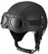 Halbschalenhelm Leder Motorradhelm Halbhelme mit ECE, Vintage Helme mit Brille, Jethelm Retro, Chopper Helm, Scooter-Helm, Fahrradhelm, mit Sonnenblende und Herausnehmbares Innenfutter U,S