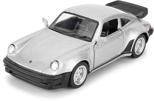 imtfzct 1/36 Porsche 911 Trubo Alu-Modellauto, Spielzeugauto mit Einfahrfunktion, Modellspielzeug zum Sammeln und Dekorieren, Auto-Geschenke für Jungen und Mädchen (silbrig)