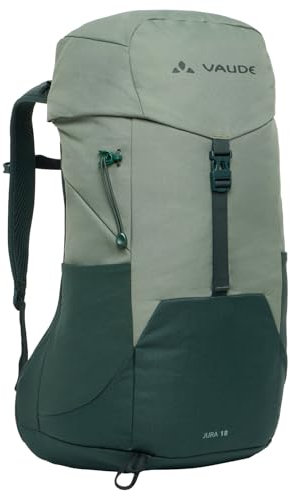 VAUDE Jura 18 – Wanderrucksack für Damen & Herren 18 Liter, Belüfteter Netzrücken mit Regenhülle, Ergonomische Schultergurte & Trinksystem – Ideal für Tagestouren