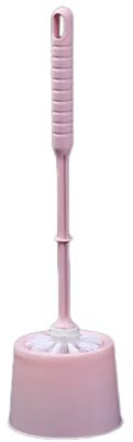 Toilet Brush, Toilet Brushes & Holders, Premium Quality, with Solid Handle and Durable Bristles for Bathroom Cleaning (Pink)