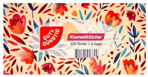 Edeka 3-lagige Kosmetiktücher, 2160 Tücher (18 x 120 Tücher), Unparfümiert, Schachtel