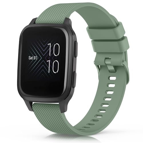 Oumida Armband für Garmin Venu Sq Music Armband für Damen und Herren, Verstellbarer klassischer Sport Ersatzarmband mit Garmin Venu Sq 2 Music/Venu Sq 2 /Venu Sq/Venu/Venu 2 Plus (Kieferngrün)