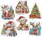 CXINLky DIY Diamond Art Painting Fridge Magnets, Creative, Christmas, 7 Pieces, Acrylic
