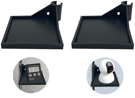 Newyuan Grow-Zelt Eckregal, Regale für Hygrometer, Kamera & Pflanzzubehör, 16mm Stangen (2, Schwarz)