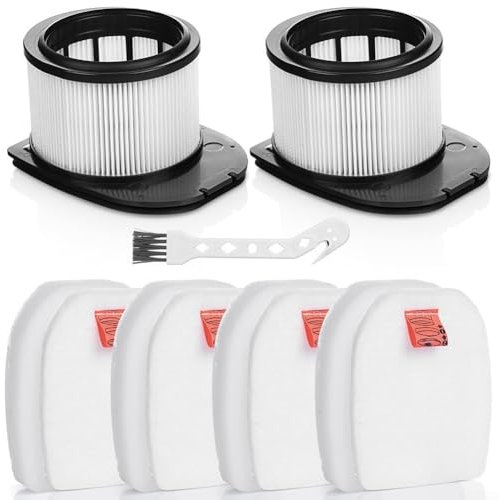 Ersatzfilter für Shark Stratos Akku-Staubsauger IZ400/IZ420 IZ400UK, 2 Nachmotorfilter + 4 Schaumstoff+4 Filzfilter + Reinigungsbürste