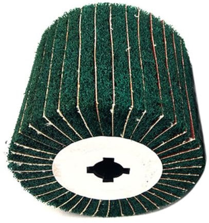 120 x 100mm Sanding Mop Polishing Roller Nylon Brush Angle Grinder Drum for Stainless Steel Metal Surface (Green)