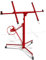 Aopunly klappbar Plattenheber XXL für Rigipsplatten, Höhenverstellbar 140cm - 350cm Arbeitshöhe, 68kg Traglast, max. 290 cm, Lastarmbreite, Montagehilfe für Trockenbau, Terrassenplatten, Rot