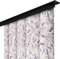 Voppi Dekovorhang mit Band 140x240 cm halbverdunkelnd Blickdicht Vorhang mit Lavendel Muster lila Blumen und grüne Blätter schöner eleganter Vorhang für Esszimmer Schlafzimmer Wohnzimmer