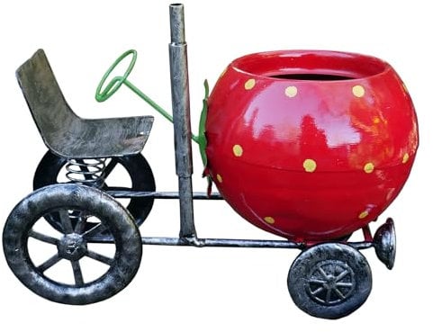 Bike Flower Pot Plant stand (Red)