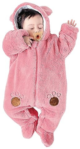 GZSRTT Baby Boy,Warmer Fleece Overall Baby Overall Winter Baby Wischmopp Strampler Baby Strampler Neugeborene Fleece Hoodie Overall Kinder Kleidung Dicke Mädchen,Schneeanzug Baby Mädchen Hoodie Baby W