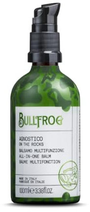 Bullfrog - Agnostic On The Rocks Multifunktions-Conditioner für Bart und Haar, Creme Balsam Aroma Oud und Anis, pflegt, spendet Feuchtigkeit, beruhigt die Haut, schützt vor Reizungen, limitierte