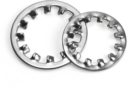 FOMGIIN 10 Piezas M14 x 24mm Arandelas de Bloqueo de Dentadas Internos Acero Inoxidable 304, Arandelas de Seguridad Presion Onda de Acero Inoxidable, Arandela de Resorte Disco de Onda para Pernos