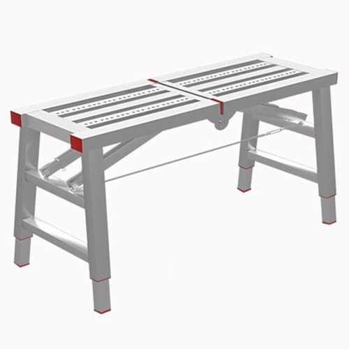 Piattaforma di lavoro pieghevole regolabile in altezza resistente per pittura/lavaggio auto/pulizia panca in acciaio zincato per ponteggi