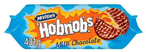 Hobnobs Milk Choc Jumbo Pack Biscuits 431g A symphony of flavors Tasty And Twisty Gift Hamper For Birthday,Christmas,Easter,New Year (Pack Of 4)