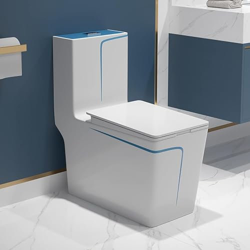 QUSYZD Inodoro Inteligente Super, Inodoro de cerámica de una Pieza con Doble Descarga, Inodoro silencioso para baños de Hotel, D-695x750x370mm, D-695x750x370mm,D-695x750x370mm