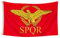 Bandera SPQR Imperio Romano Senado Águila 150 x 90 cm con 2 ojales metálicos