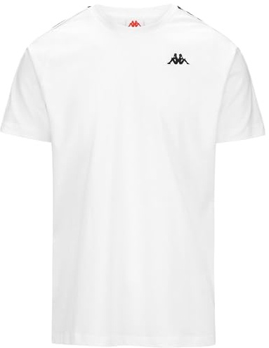 Kappa Coen Slim 222 Banda Tee Bequemes und stylisches technisches T-Shirt, Weiß und Schwarz, Größe 3M