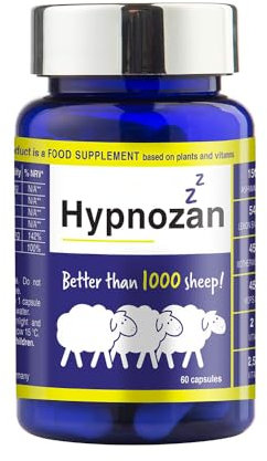 Hypnozan Herbal Sleep Solution– 60 Capsules – with Lemon Balm, Motherwort & Vitamin B Complex – Natural Sleep Supplement – Additive-Free – by Nature’s Synergy