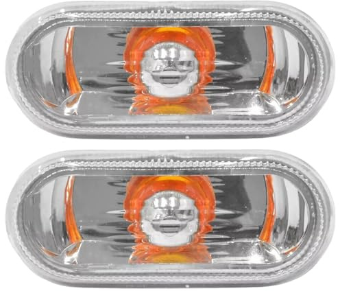 Easy Link 2x Seitenblinker Gelb Blinker Blinkleuchte Kompatibel Mit VW Golf Polo Passat Amarok Caddy T5 Sharan Lupo Bora Up Seat Ibiza Leon Toledo Alhambra 2K0949117 7H0949117 7E0949117