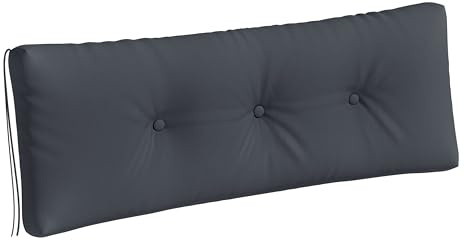 LELEFIDO Palettenkissen Rückenlehne 120x40 cm – Gartensofakissen, gestepptes Rückenpolster für Palettenmöbel, Terrasse & Sofa
