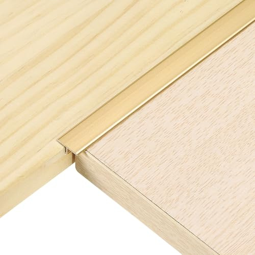 sourcing map 6Pcs 2.9ftx0.47 T Molding Floor Transition Strips Gold | Aluminium Alloy Vinyl Flooring Gap Trim,for Joining Laminate Planks Tiles Floor Gaps