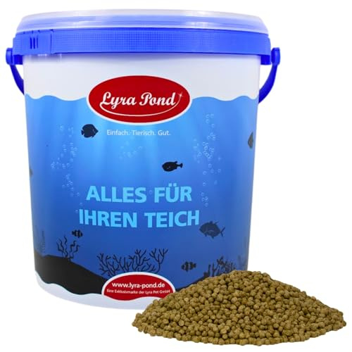Lyra Pond® 10 L (3,68kg) Pond Koi Beauty Pellets Staple Fischfutter +Eimer