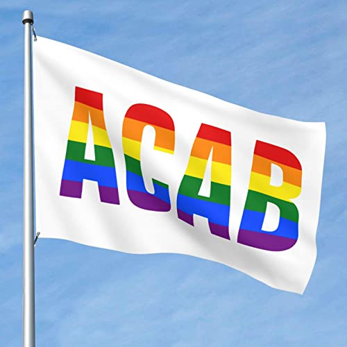 ACAB LGBT Strapazierfähige, doppelseitige 152 x 244 cm Flagge - Dekoration für drinnen und draußen, Gartenbanner, Hofdekoration