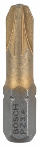Bosch Professional Bit Max Grip für Pozidriv-Kreuzschlitzschrauben (PZ3, Länge: 25 mm, 3 Stück) 2607001595