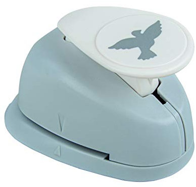 Rayher Hobby 89841000 Motivstanzer Taube, ø 2,54 cm- 1 Zoll, geeignet für Papier/Karton bis zu 200g/m², Transparente