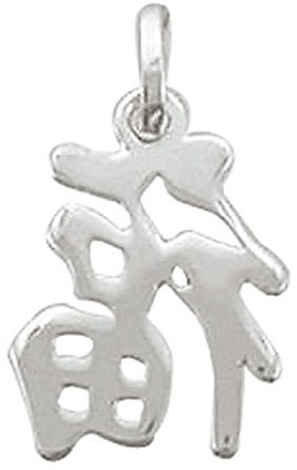 Chinesisches Zeichen Anhänger, Kettenanhänger aus 925 Sterling Silber