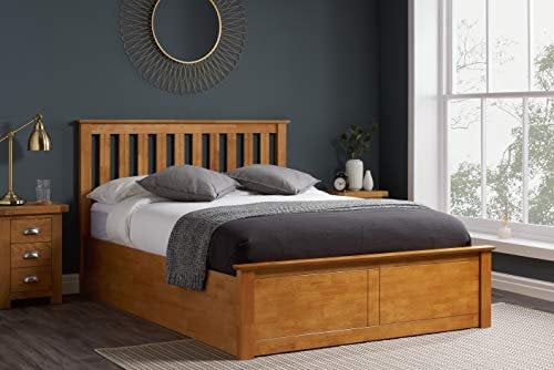 Birlea Phoenix 4ft6 Double Ottoman Bed, Oak, pine