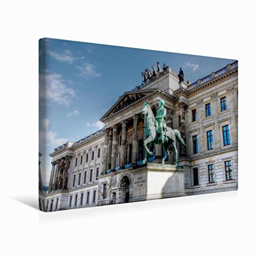 Premium Textil-Leinwand 45 x 30 cm Quer-Format Braunschweiger Schloß | Wandbild, HD-Bild auf Keilrahmen, Fertigbild auf hochwertigem Vlies, Leinwanddruck von Kordula - Uwe Vahle