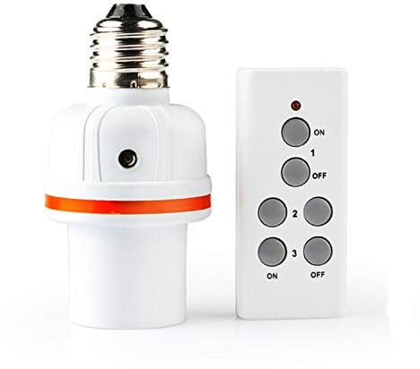 Proxe 710004 Porte Lampe avec télécommande, Blanc