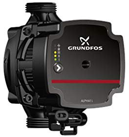 Grundfos Pompa circolatrice 15-40 1x230V 50Hz 6H alta efficienza per impianti di riscaldamento modello Alpha1 L, 12,7 x 9,5 x 13 centimetri, colore nero (riferimento: 99160550), standard